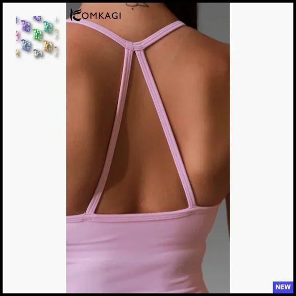 Padded Tank Top Flare Leggings Workout Set Silky Smooth Slim Fit Pilates Outfit - Picture 7 of 7